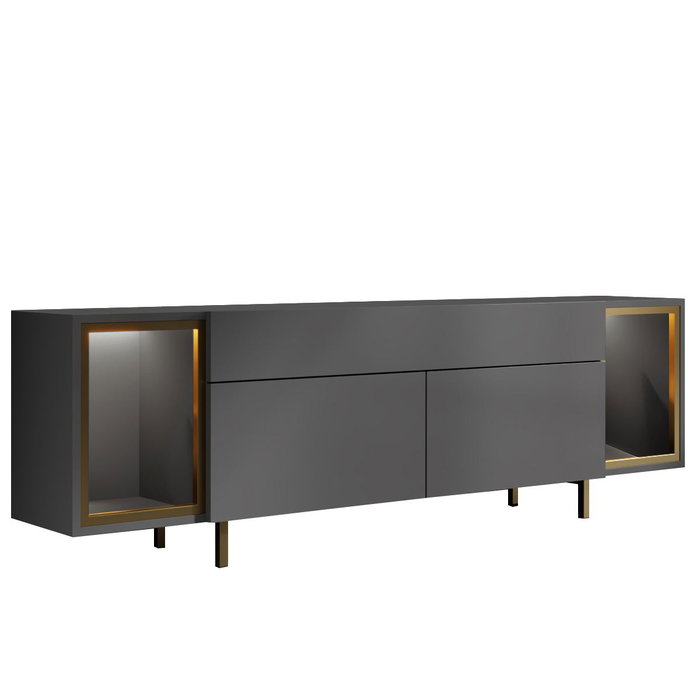 Hanah Home Zenith Soporte para TV Antracita y Oro